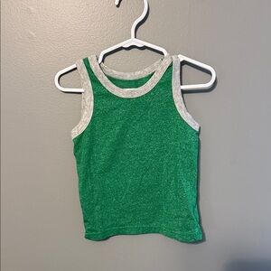 Cat & Jack Green Tank with Silver Trim - Girls